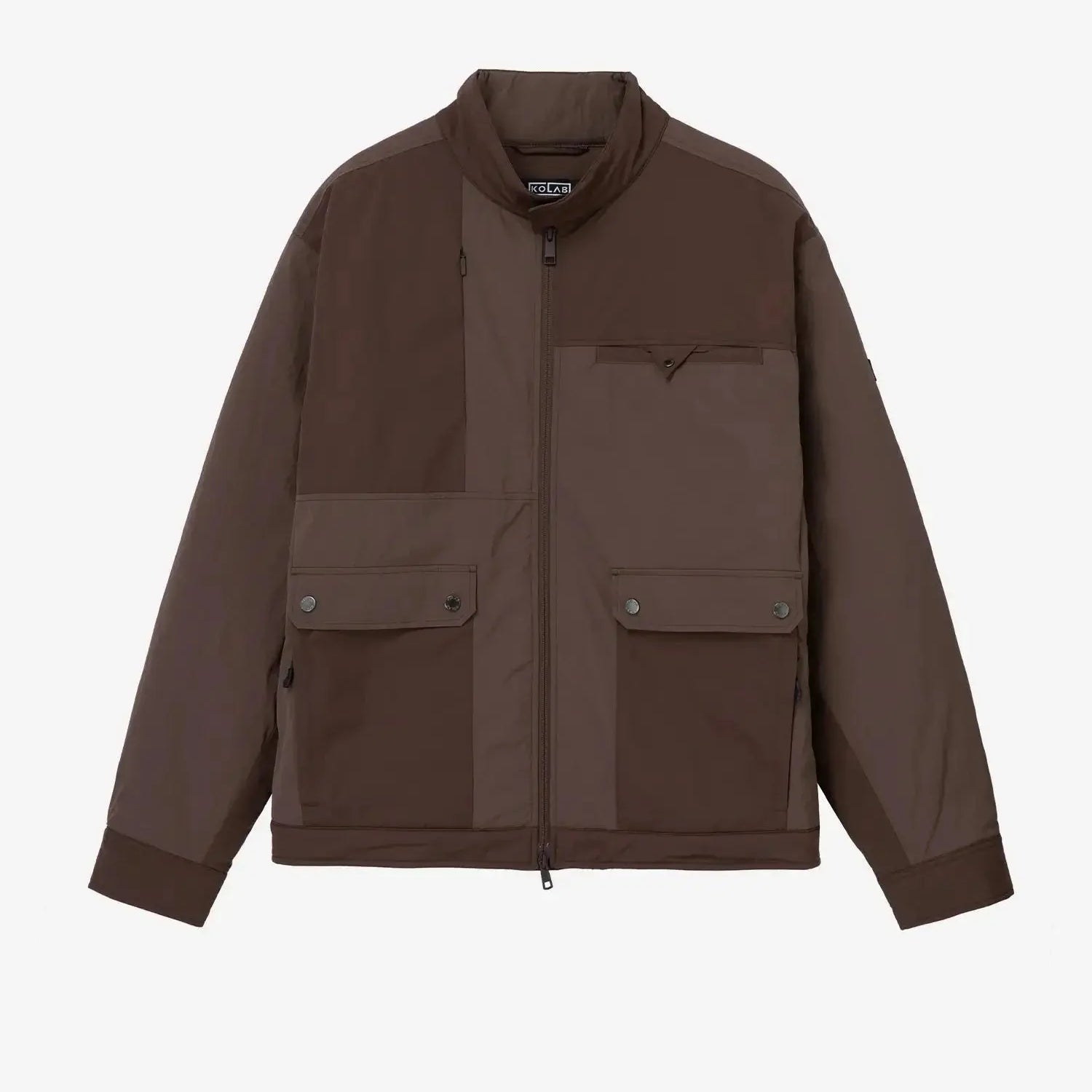 KOLAB Men's Mix Fabric Padded Crew Jacket KOLAB