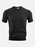 Men's Textured Jacquard Crew Neck T-Shirt Eleven Oasis