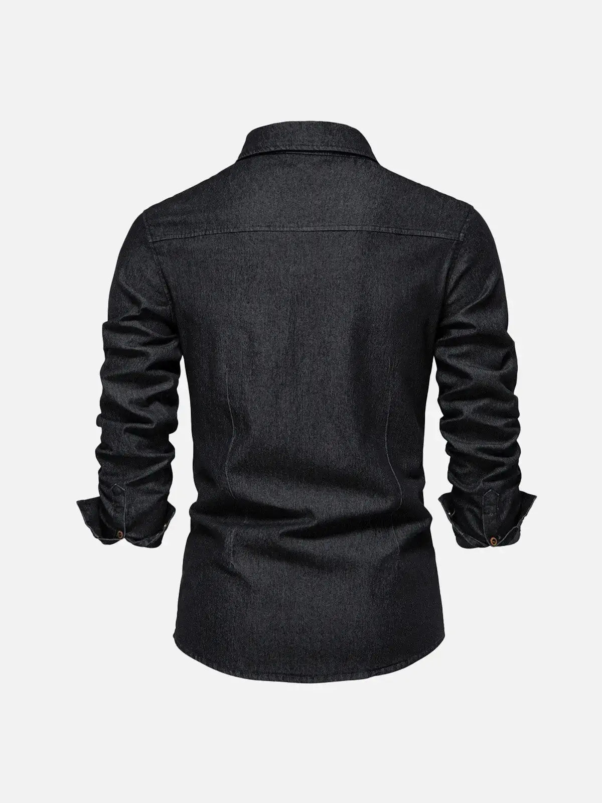 Men's Classic Denim Western Long Sleeve Shirt ElevenOasis