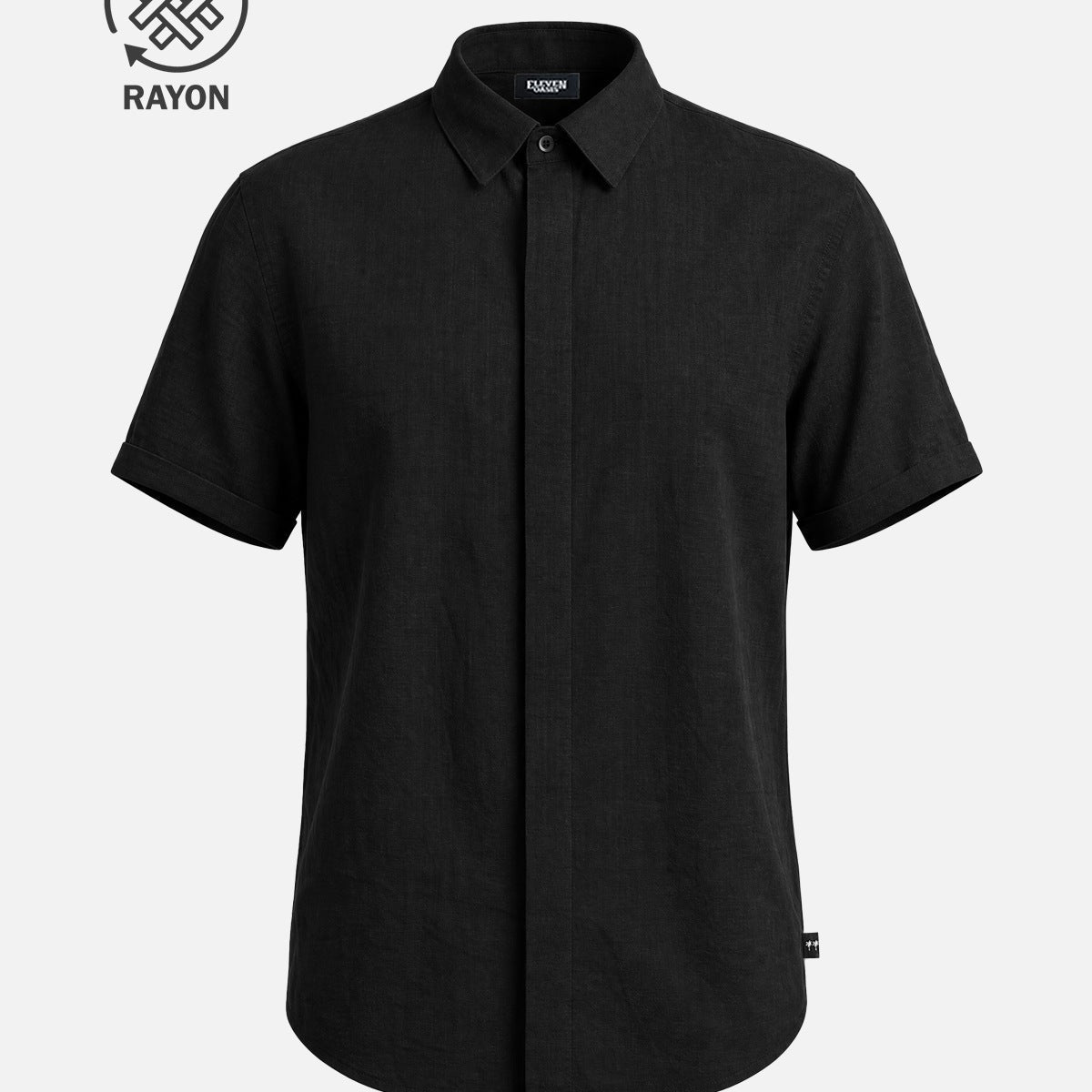 Men's Rayon Blend Classic Short Sleeve Shirt ElevenOasis