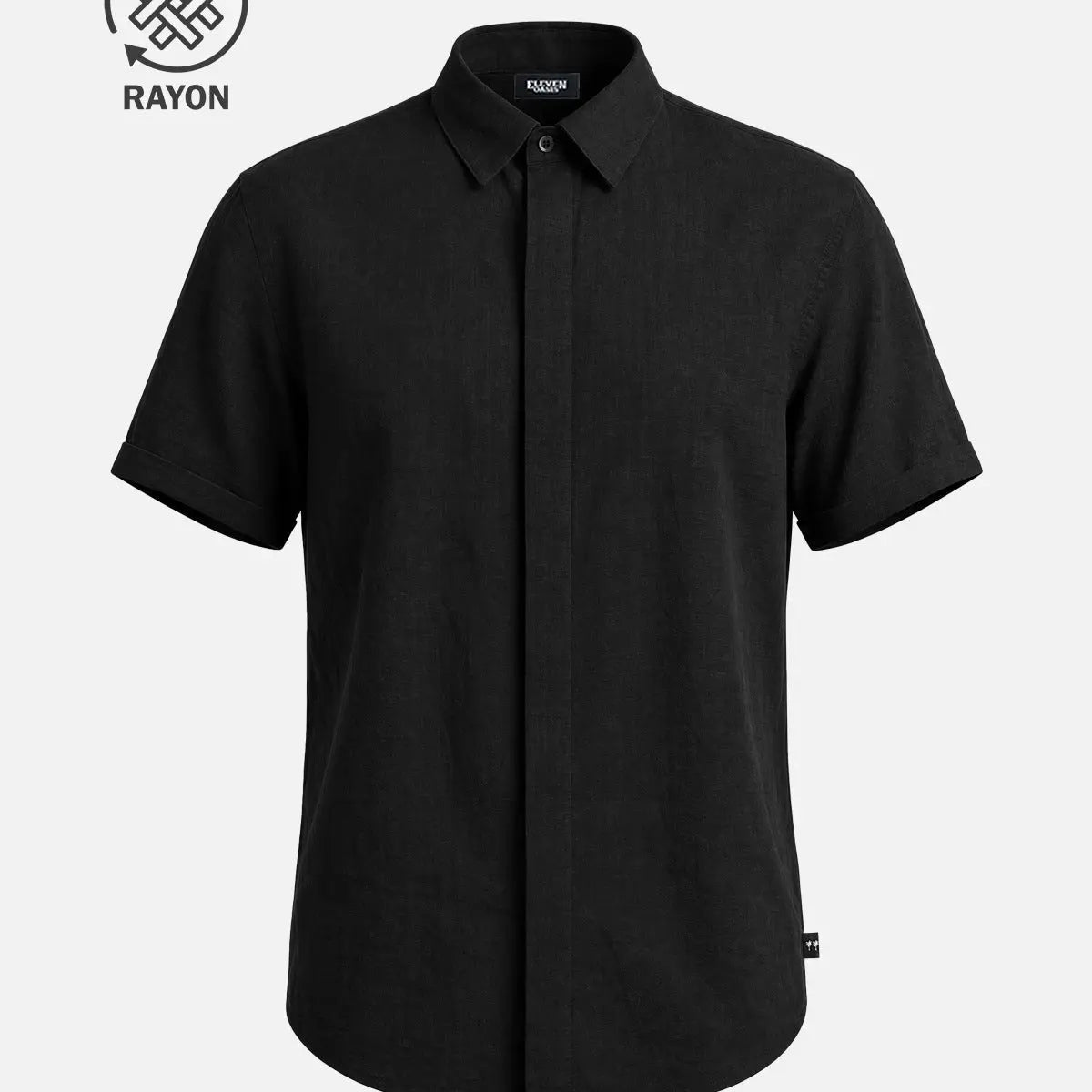 Men's Rayon Blend Classic Short Sleeve Shirt ElevenOasis