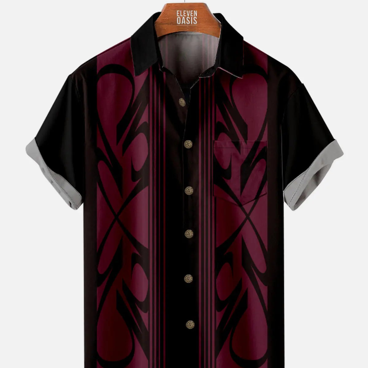 Men's Pinstripe Inspired Hot Rod Basic Every Day Short Sleeve ShirtMens short sleeve shirts Big and tall Mens shirts Short sleeve shirts for men Mens 4xl shirts Casual short sleeve shirts