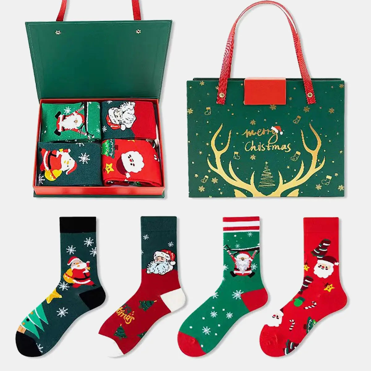 Christmas Socks Gift Set (4 Pairs) ElevenOasis
