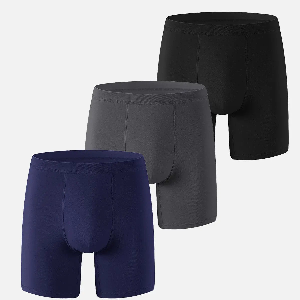 Men's Long-Leg Cotton Stretch Boxer Briefs Eleven Oasis