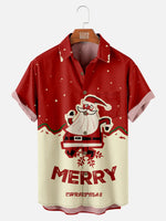 Men's Happy Santa Merry Christmas Short Sleeve ShirtMens short sleeve shirts Big and tall Mens shirts Short sleeve shirts for men Mens 4xl shirts Casual short sleeve shirts