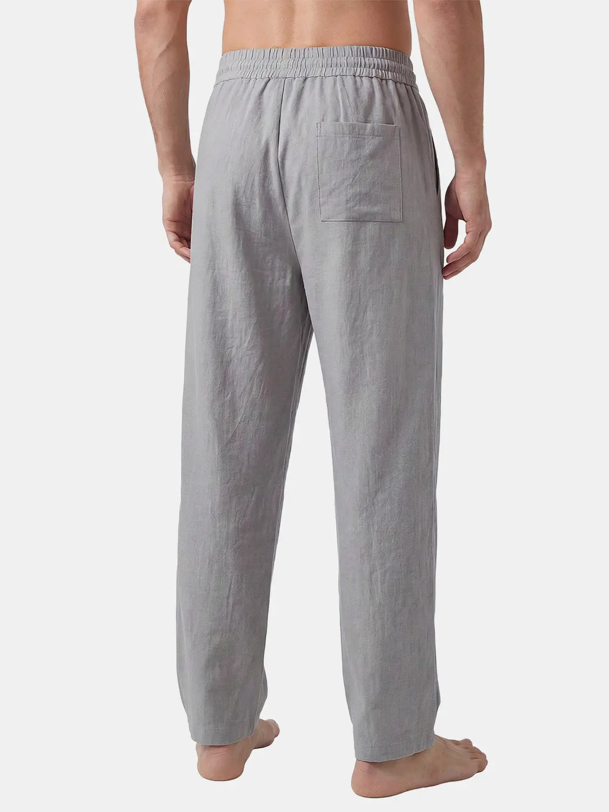 Men's Casual Linen-Blend Drawstring Pants ElevenOasis