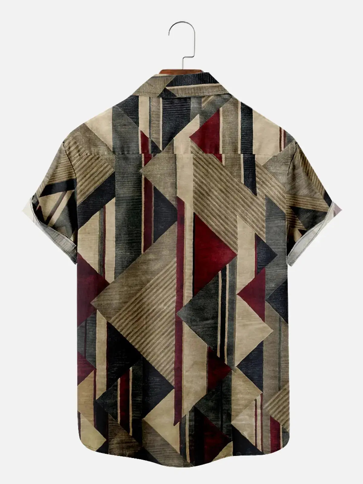 Men's Geometric Pattern Short Sleeve Shirt Eleven Oasis