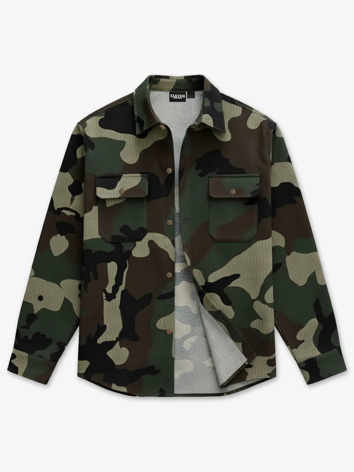 Men's Classic Camo Long Sleeve Shirt ElevenOasis