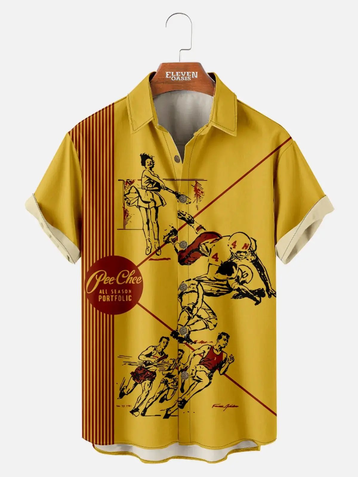 Men's Pee Chee Folder Front and Back Cover Nostalgia Shirt ElevenOasis