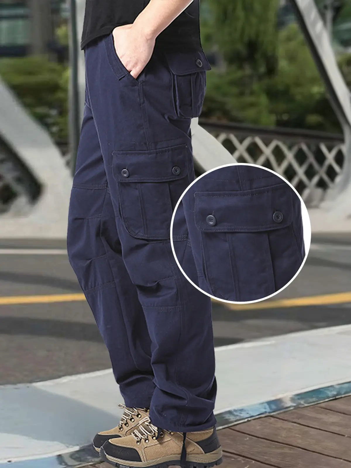 Men's Multi-Pocket Work Cargo Pants Eleven Oasis