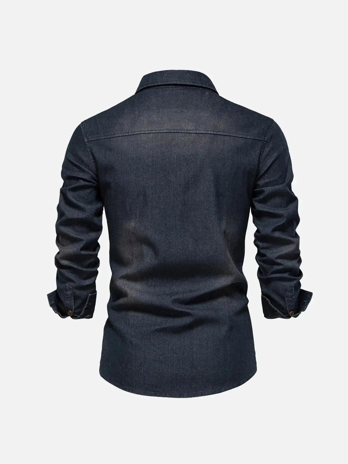 Men's Classic Denim Western Long Sleeve Shirt ElevenOasis