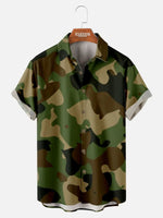 Men's Woodland Camouflage Short Sleeve Shirt Eleven Oasis