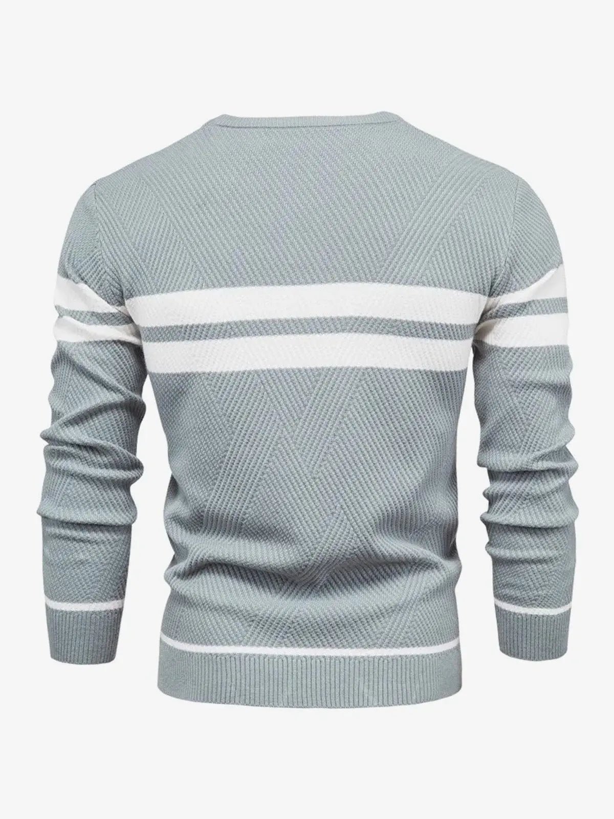 Men's Slim Stripe Knit Sweater ElevenOasis