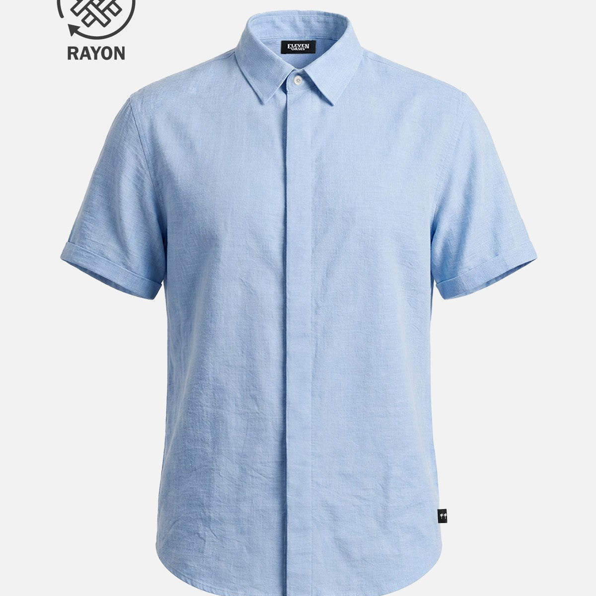 Men's Rayon Blend Classic Short Sleeve Shirt ElevenOasis