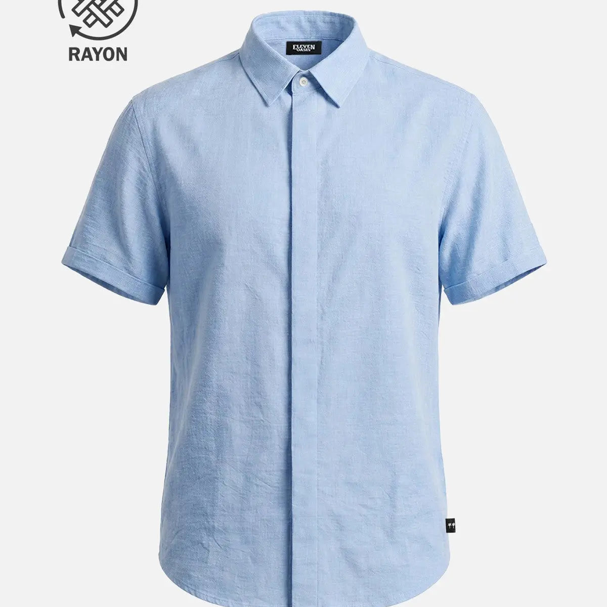 Men's Rayon Blend Classic Short Sleeve Shirt ElevenOasis
