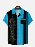 Tall Men's Vintage Hot Rod Pinstripe Short Sleeve Shirt Eleven Oasis