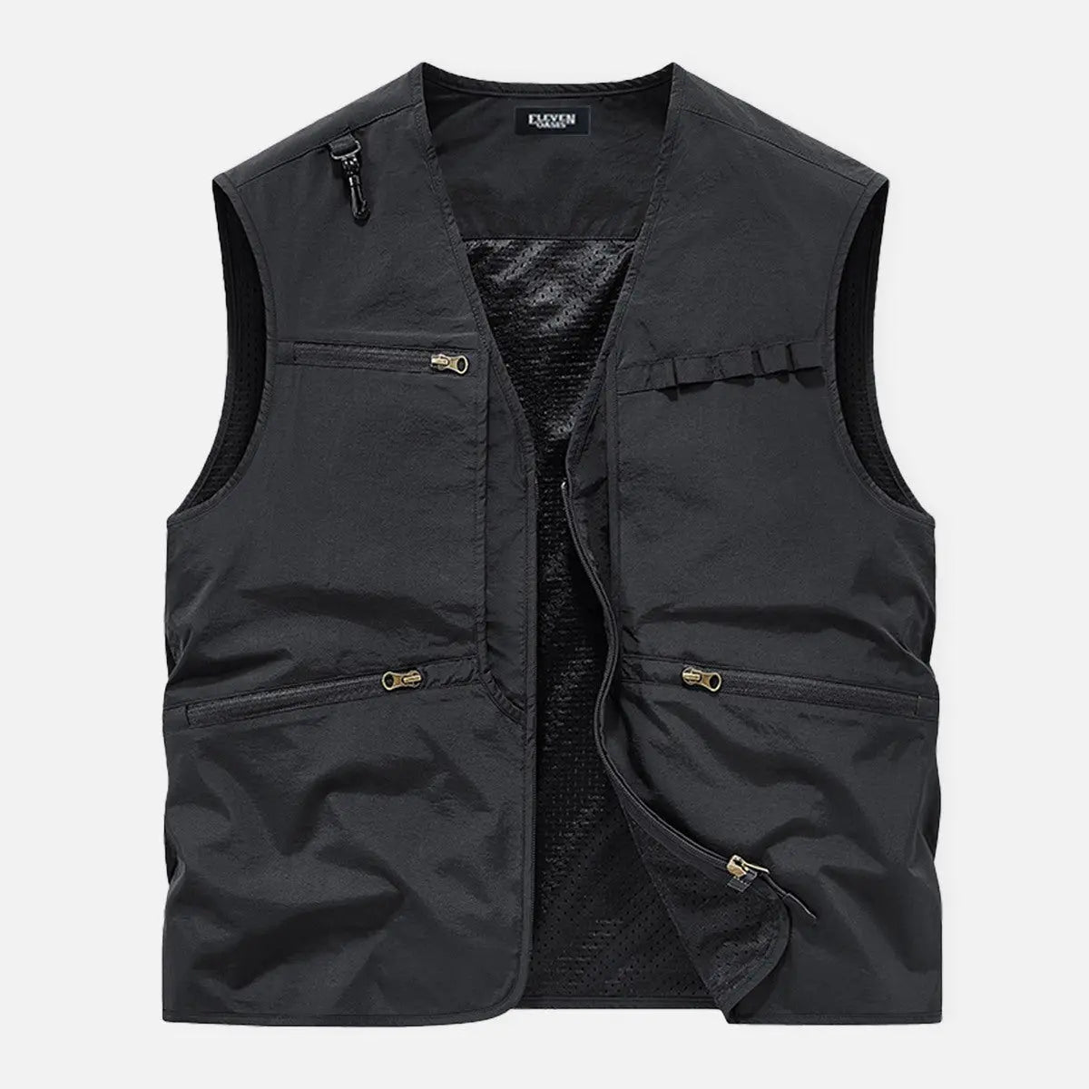 Men's Slim Fit Multi-Pocket Outdoor Utility Vest Eleven Oasis