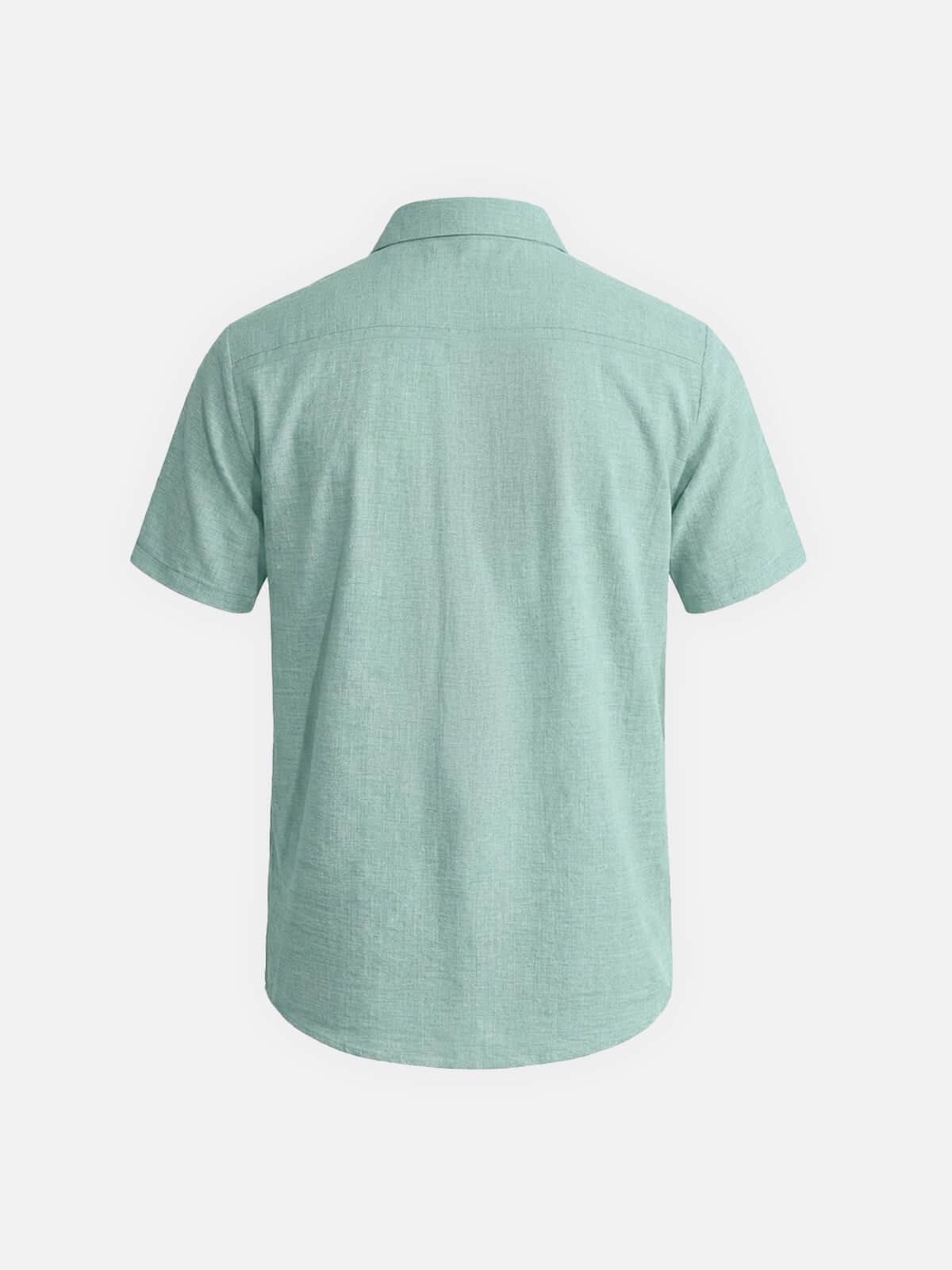 Men's Tonal Button Linen-Blend Short Sleeve Shirt Eleven Oasis