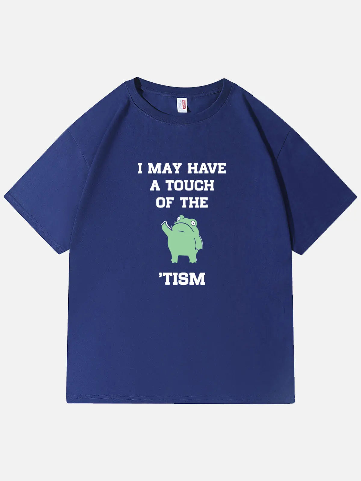 Touch of the Tism Frog Meme Cotton T-Shirt Eleven Oasis
