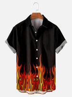 Men's Hot Rod Classic Flame Pattern Short Sleeve ShirtMens short sleeve shirts Big and tall Mens shirts Short sleeve shirts for men Mens 4xl shirts Casual short sleeve shirts