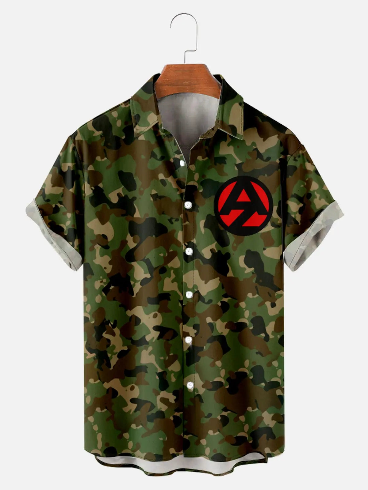 Men's GI Joe Inspired Camo Print Short Sleeve ShirtMens short sleeve shirts Big and tall Mens shirts Short sleeve shirts for men Mens 4xl shirts Casual short sleeve shirts