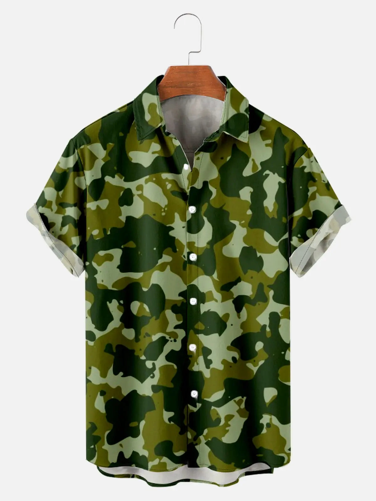Men's Camo Print Short Sleeve ShirtMens short sleeve shirts Big and tall Mens shirts Short sleeve shirts for men Mens 4xl shirts Casual short sleeve shirts