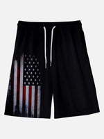 Men's Independence Day Print Casual Breathable Shorts American Flag NoveltyMens short sleeve shirts Big and tall Mens shirts Short sleeve shirts for men Mens 4xl shirts Casual short sleeve shirts