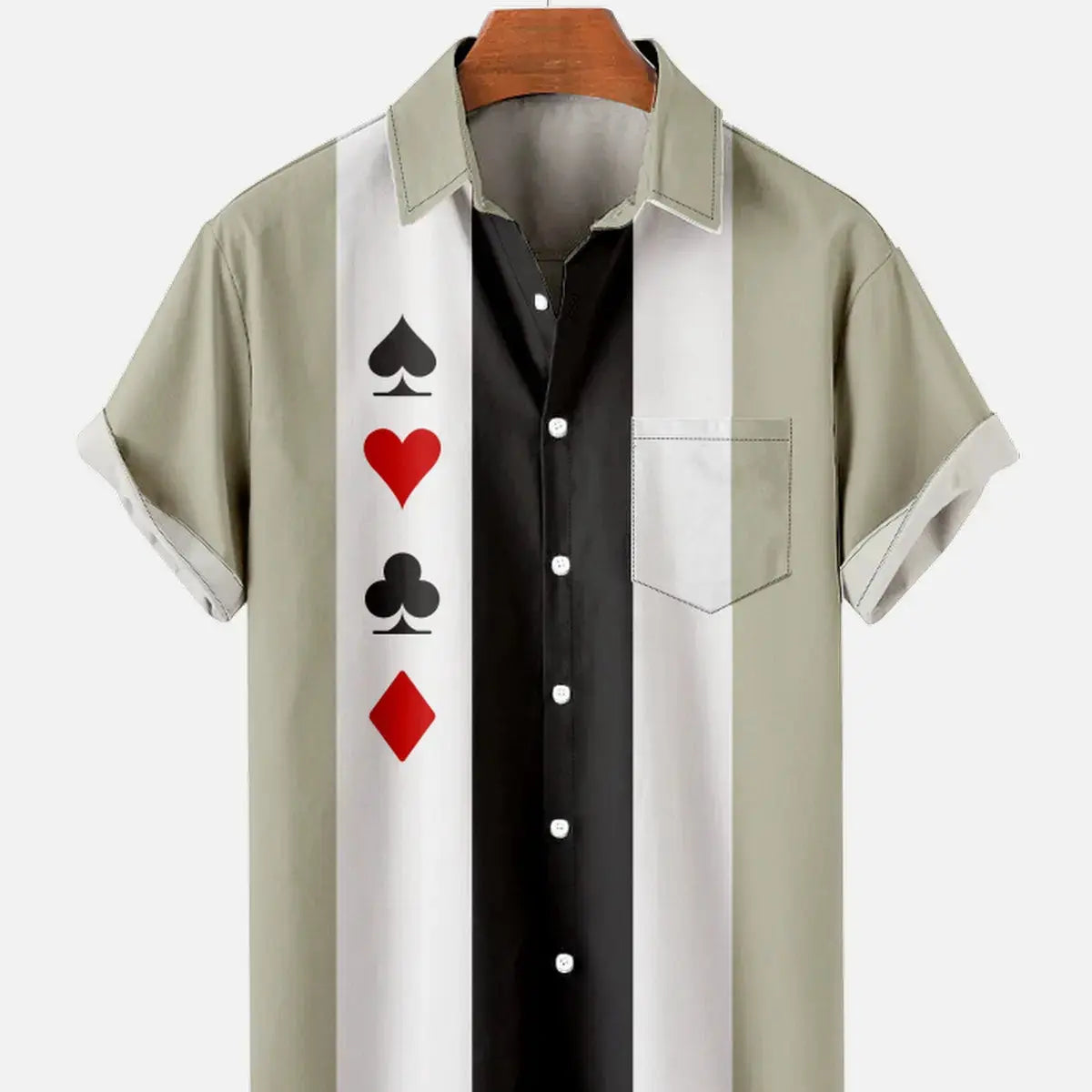 Men's Geometric Print Casual Short Sleeve Hawaiian Bowling ShirtMens short sleeve shirts Big and tall Mens shirts Short sleeve shirts for men Mens 4xl shirts Casual short sleeve shirts