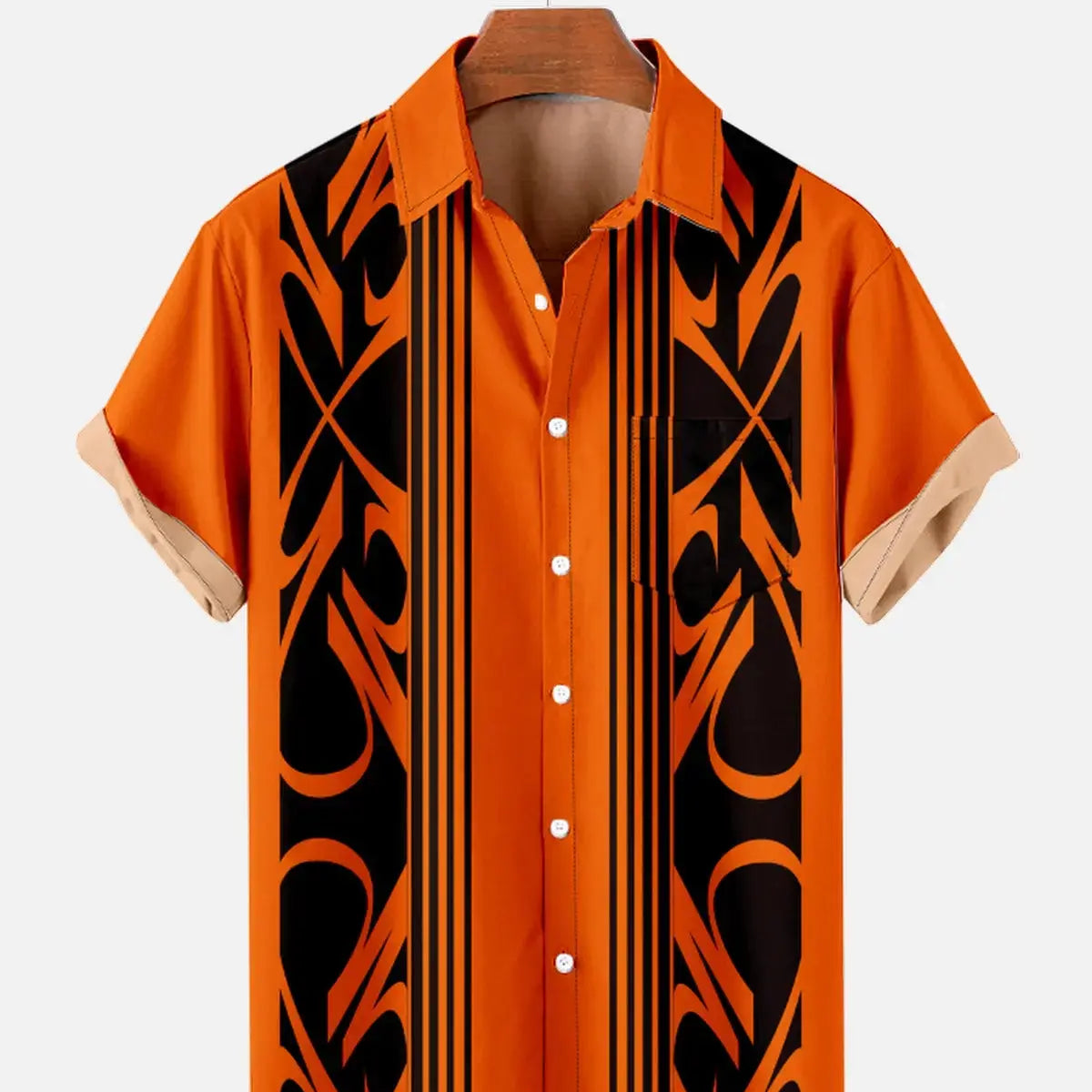 Men's Pinstripe Inspired Hot Rod Basic Every Day Short Sleeve ShirtMens short sleeve shirts Big and tall Mens shirts Short sleeve shirts for men Mens 4xl shirts Casual short sleeve shirts