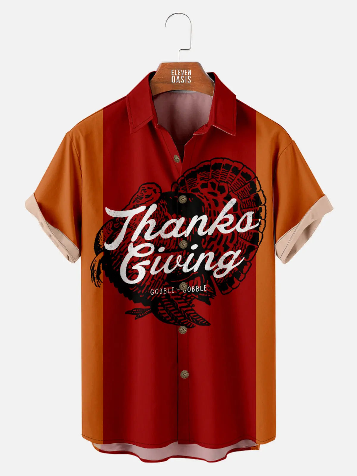 Men's Thanksgiving Turkey Gobble Gobble Short Sleeve ShirtMens short sleeve shirts Big and tall Mens shirts Short sleeve shirts for men Mens 4xl shirts Casual short sleeve shirts