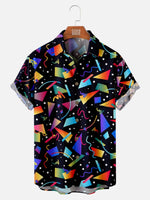 Men's Trapper Keeper Geometric Rainbow Gradient Shapes Short Sleeve Shirt, mens short sleeve shirts?¨º?big and tall mens shirts?¨º?short sleeve shirts for men?¨º?mens 4xl shirts?¨º?casual short sleeve shirts