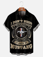 Men's Funny I Don't Need Therapy I Just Need to Drive My Mustang Short Sleeve Shirt, mens short sleeve shirts?¡§o?big and tall mens shirts?¡§o?short sleeve shirts for men?¡§o?mens 4xl shirts?¡§o?casual short sleeve shirts