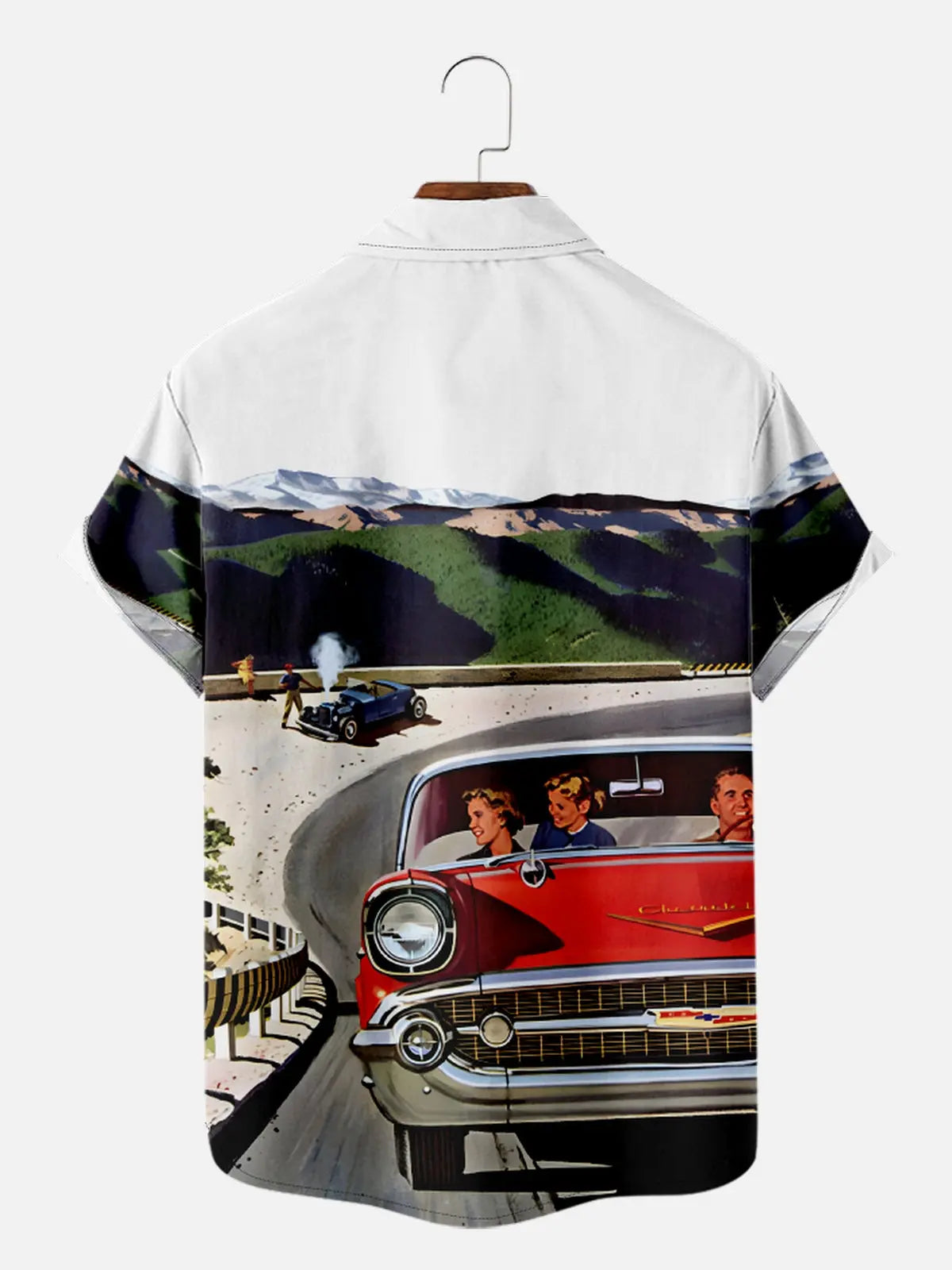 Men's Vintage Family Road Trip in a Chevrolet Short Sleeve Shirt, mens short sleeve shirts?¡§o?big and tall mens shirts?¡§o?short sleeve shirts for men?¡§o?mens 4xl shirts?¡§o?casual short sleeve shirts