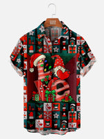 Men's LOVE Christmas With Patch Pattern Short Sleeve Shirt Eleven Oasis