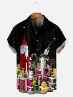 Men's Christmas Santa Bricks Short Sleeve Shirt Eleven Oasis