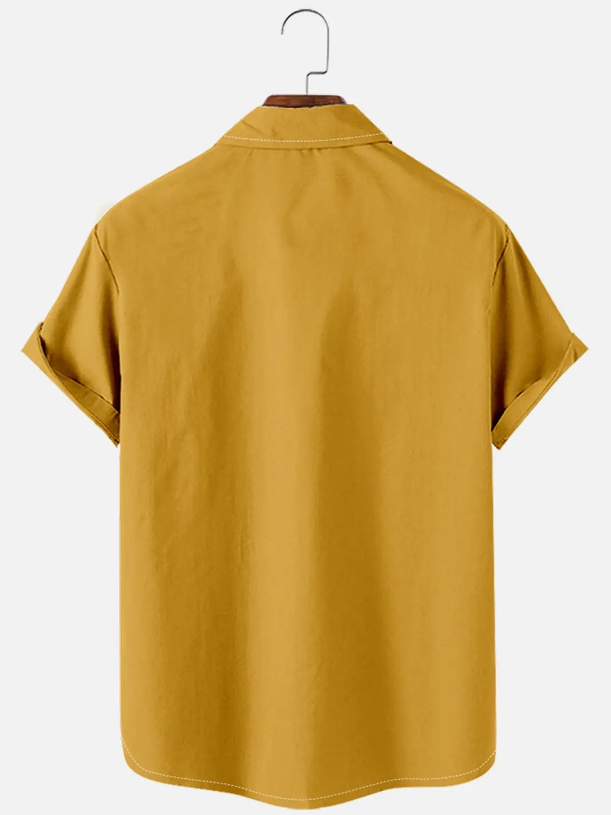 Men's Nostalgia Yellow and White Stripe Pee Chee Inspired Short Sleeve Shirt Eleven Oasis