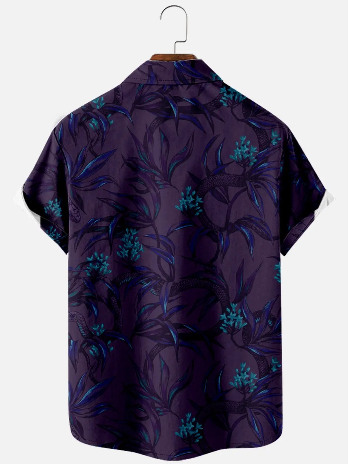 Men's Midnight Floral Short Sleeve Shirt ElevenOasis