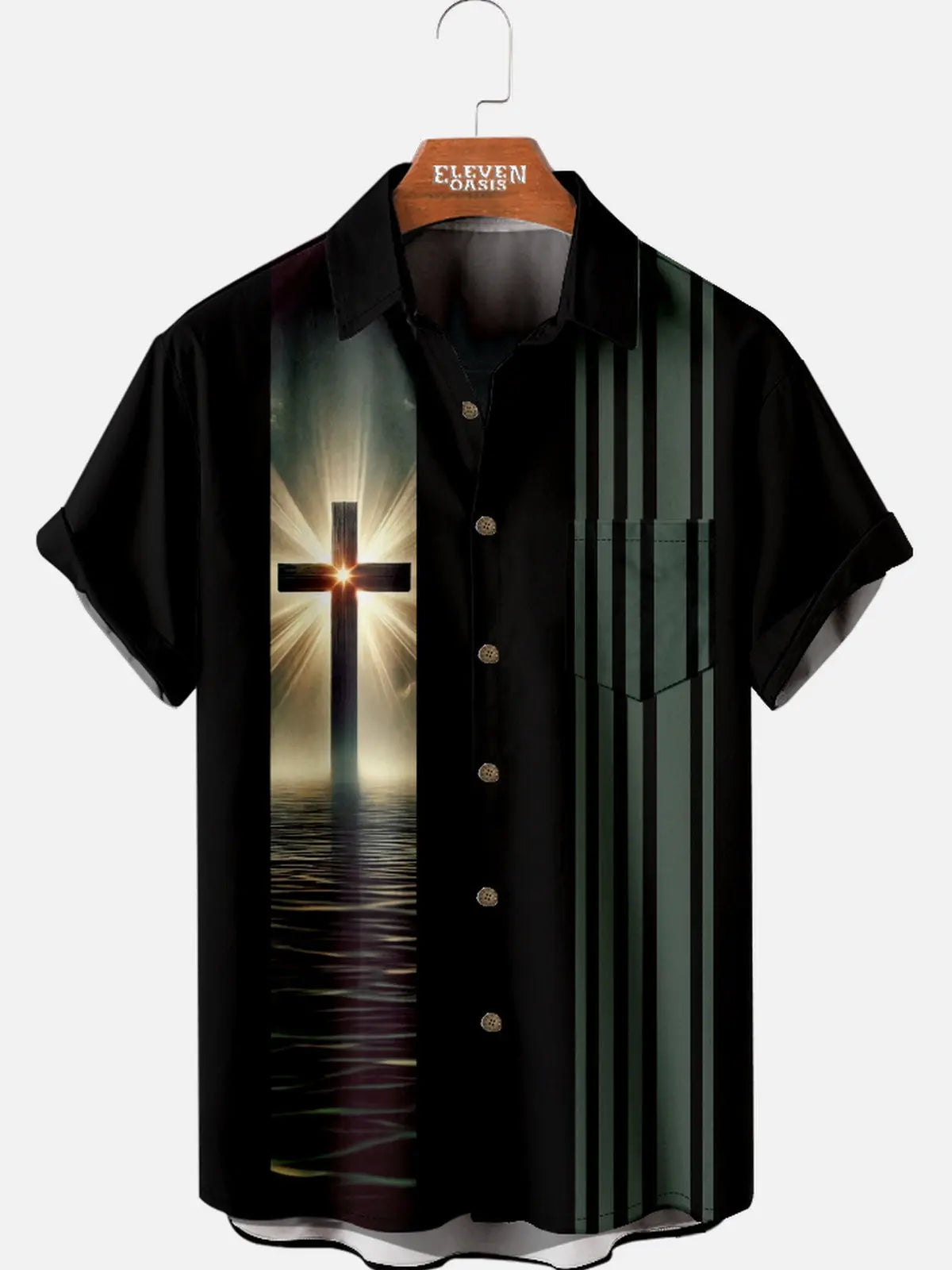 Men's Radiant Cross Water Short Sleeve Shirt Eleven Oasis