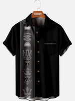 Men's Tiki Totem Pole Short Sleeve Shirt ElevenOasis