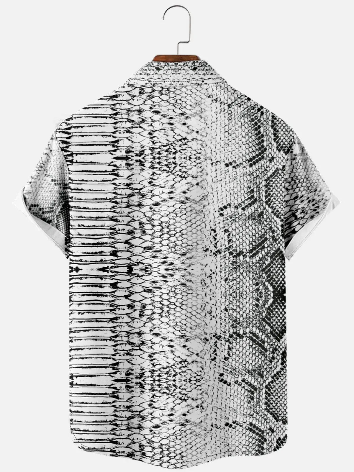 Tall Men's Python Skin Short Sleeve Shirt Eleven Oasis