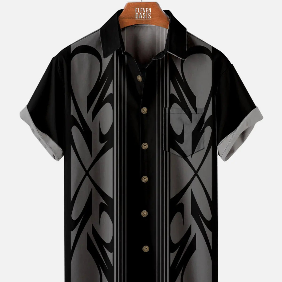 Men's Pinstripe Inspired Hot Rod Basic Every Day Short Sleeve ShirtMens short sleeve shirts Big and tall Mens shirts Short sleeve shirts for men Mens 4xl shirts Casual short sleeve shirts