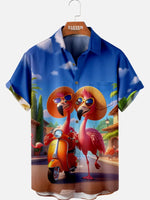 Men's Flamingo Road Trip Hawaiian Short Sleeve Shirt Eleven Oasis