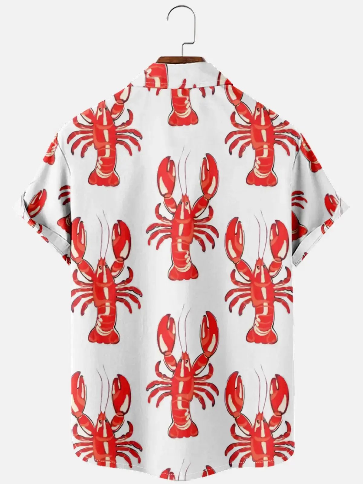 Mardi Gras Lobster Print Men's Shirt ElevenOasis