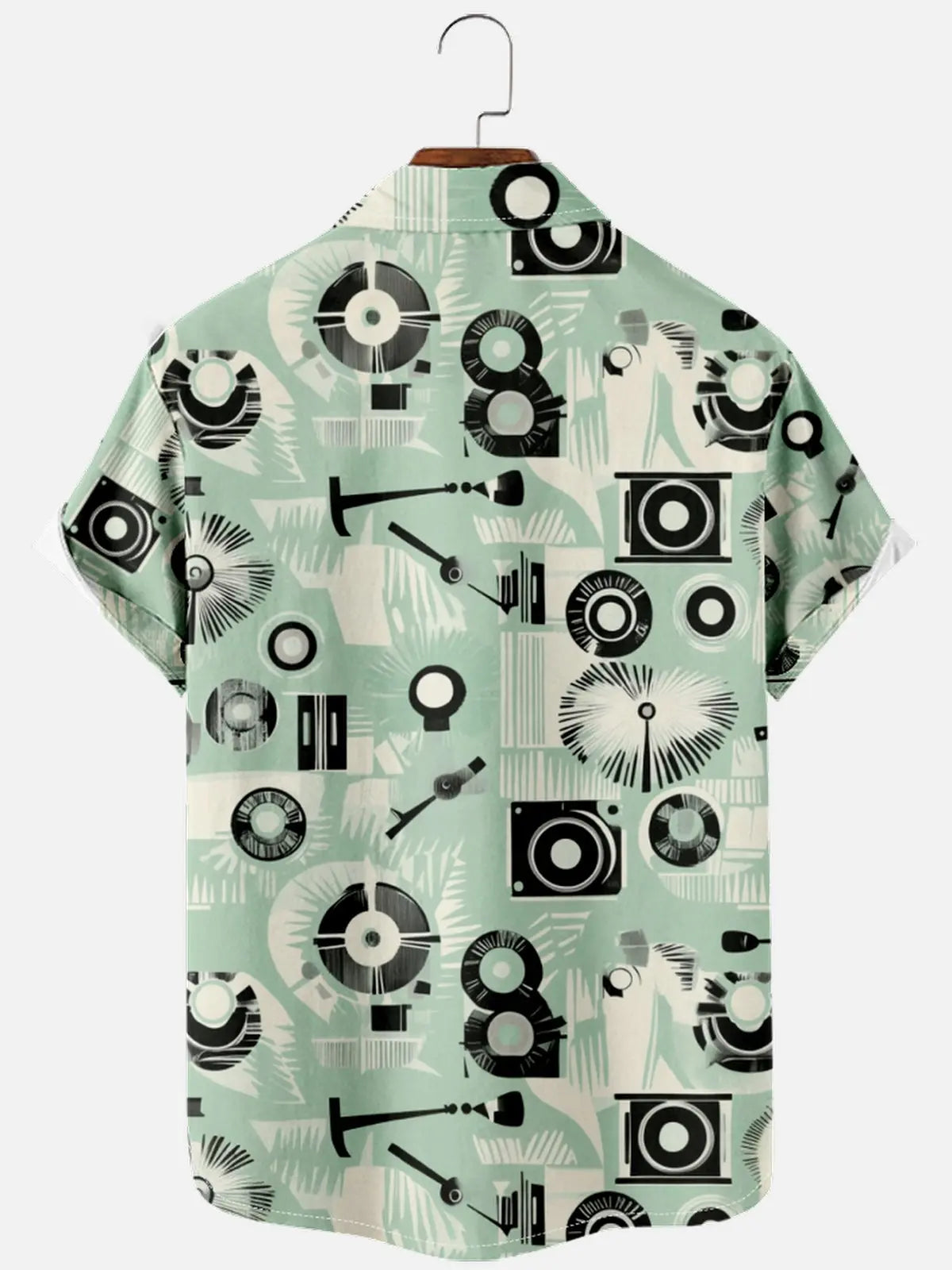 Men's Vintage Hi-Fi Music Equipment Short Sleeve Shirt Eleven Oasis