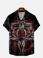 Men's Hot Rod Pinstripe Art Short Sleeve Shirt Eleven Oasis