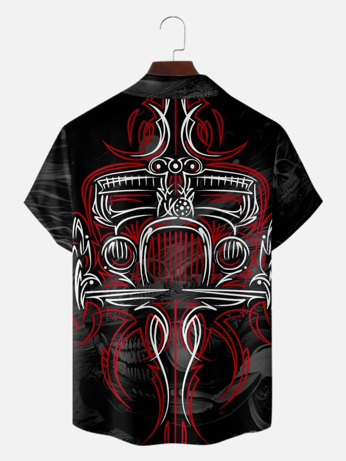 Men's Hot Rod Pinstripe Art Short Sleeve Shirt ElevenOasis