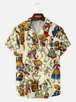 Men's Dia de los Muertos Fiesta Short Sleeve Shirt ElevenOasis
