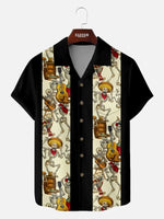 Men's Skeleton Mariachi Short Sleeve Shirt ElevenOasis