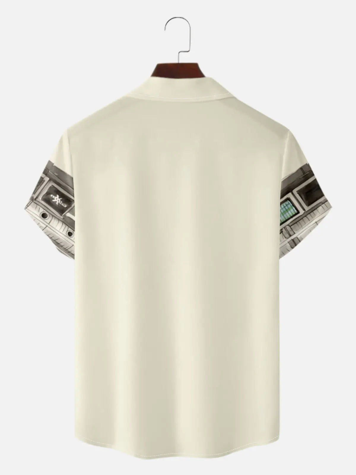 Men's Bowling Alley Scene Illustration Camp Collar Short Sleeve Shirt Eleven Oasis