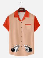 Men's Strike Action Bowling Camp Collar Short Sleeve Shirt Eleven Oasis